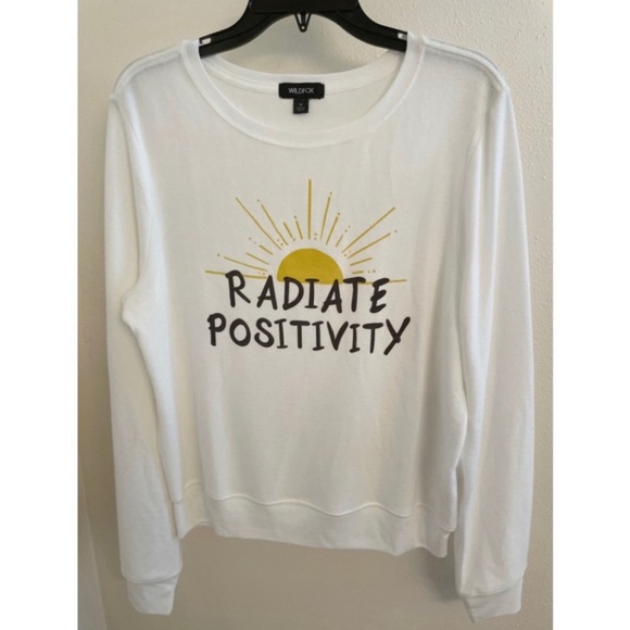 Wildfox Tops - NWT Wildfox RADIATE POSITIVITY long sleeve top sz M